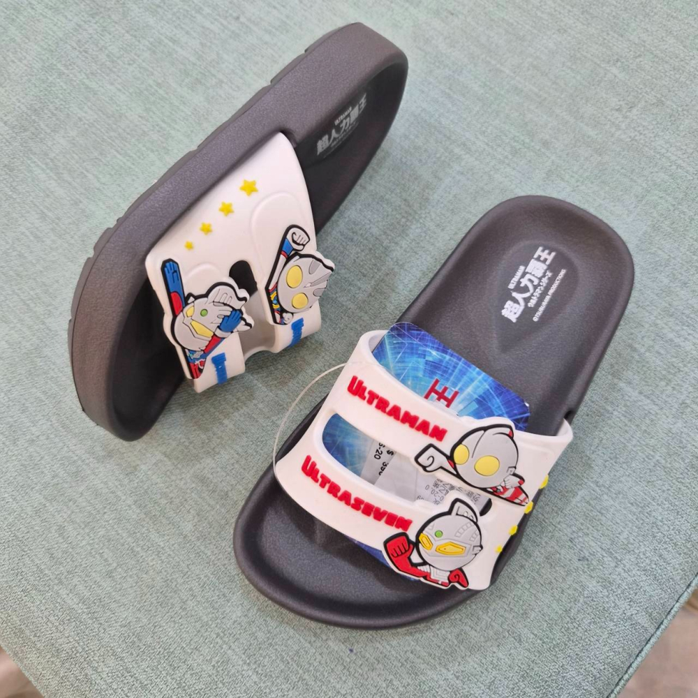 現貨 超人力霸王 兒童拖鞋 防水拖鞋 正版授權 台灣製造 男童拖鞋 藍色 幼稚園 UR54009-細節圖3