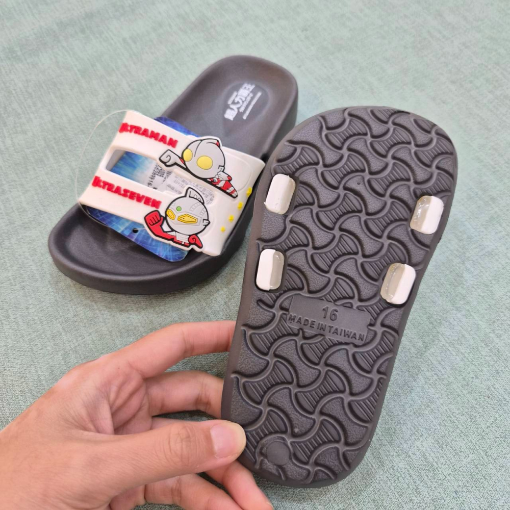 現貨 超人力霸王 兒童拖鞋 防水拖鞋 正版授權 台灣製造 男童拖鞋 藍色 幼稚園 UR54009-細節圖7