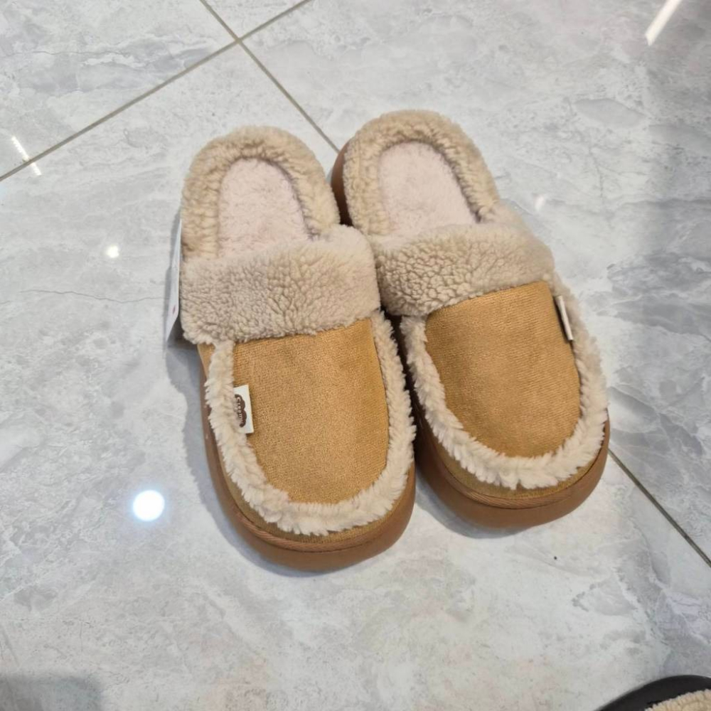 女 保暖 毛毛鞋 毛毛半拖 室內鞋 居家保暖拖鞋 外出拖鞋 毛毛拖 懶人鞋 穆勒鞋 厚底 06109-細節圖3