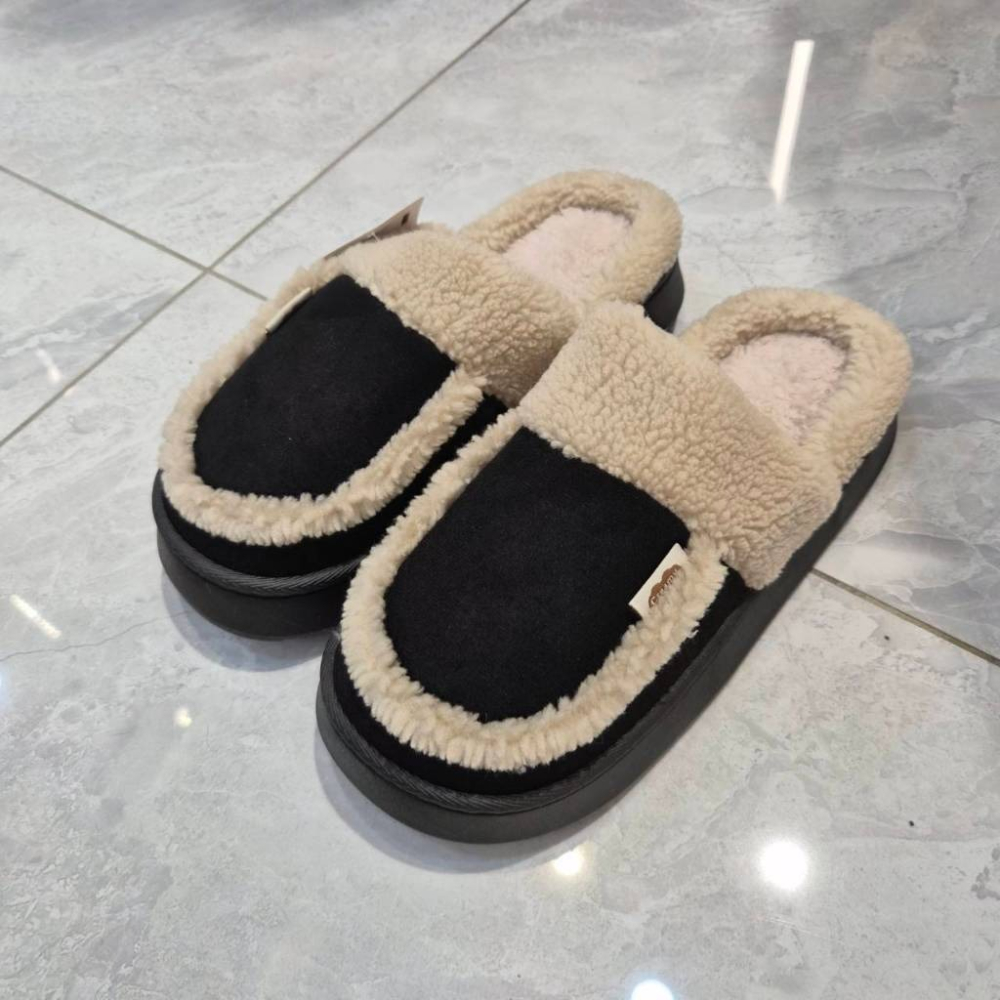 女 保暖 毛毛鞋 毛毛半拖 室內鞋 居家保暖拖鞋 外出拖鞋 毛毛拖 懶人鞋 穆勒鞋 厚底 06109-細節圖4