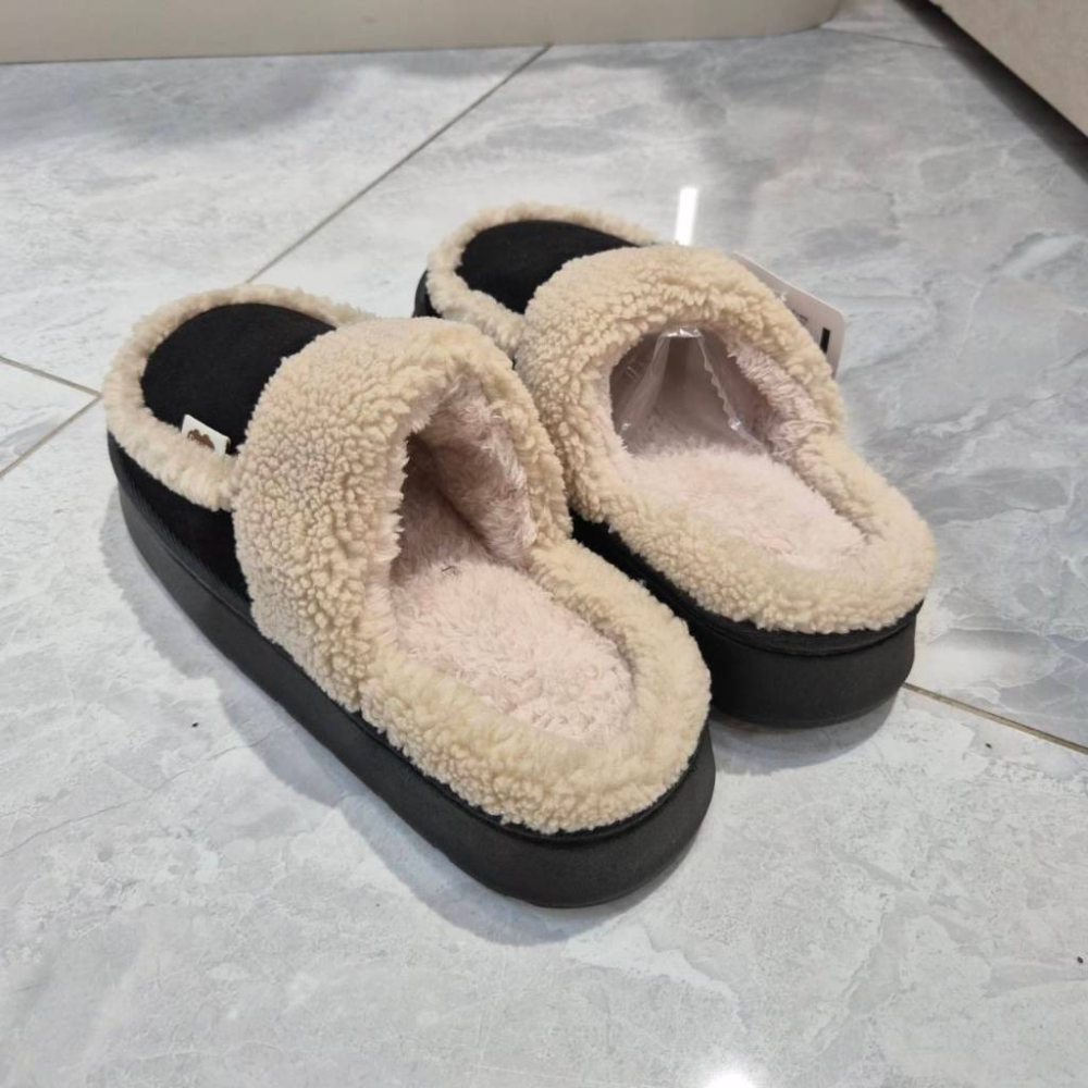女 保暖 毛毛鞋 毛毛半拖 室內鞋 居家保暖拖鞋 外出拖鞋 毛毛拖 懶人鞋 穆勒鞋 厚底 06109-細節圖6