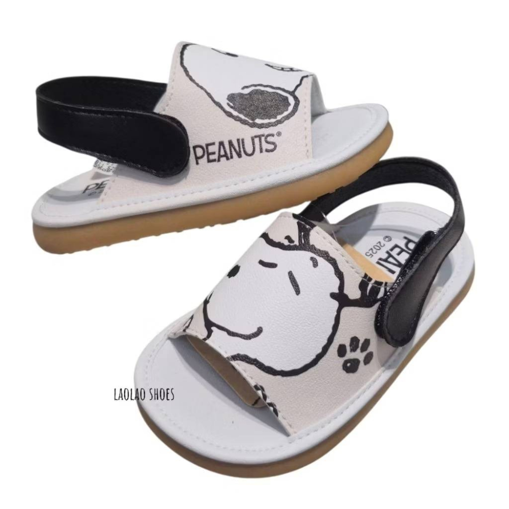 現貨 史努比兒童拖鞋 寶寶拖鞋 涼鞋 有聲音 正版 台灣製 嗶嗶鞋 灰色 室內拖鞋 學步鞋 S25019-細節圖6