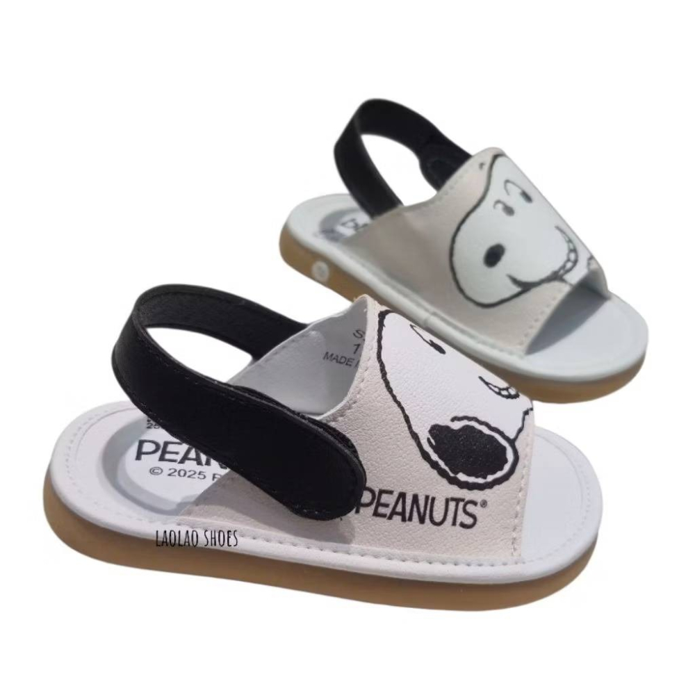 現貨 史努比兒童拖鞋 寶寶拖鞋 涼鞋 有聲音 正版 台灣製 嗶嗶鞋 灰色 室內拖鞋 學步鞋 S25019-細節圖8