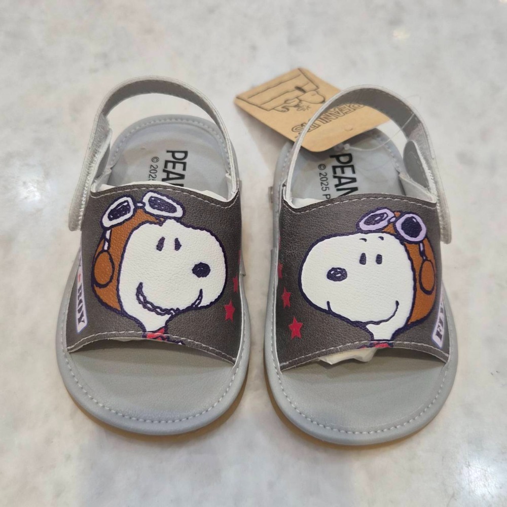 現貨 史努比兒童拖鞋 寶寶拖鞋 涼鞋 有聲音 正版 台灣製 嗶嗶鞋 灰色 室內拖鞋 學步鞋 S25019-規格圖8
