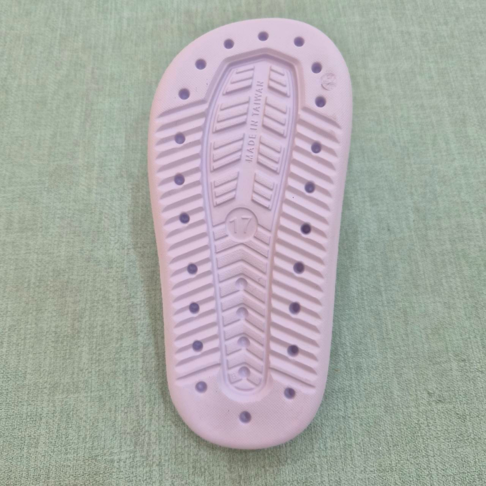 CAREBEARS 彩虹熊拖鞋 兒童拖鞋 防水拖鞋 台灣製 正版 女童拖鞋 大童 紫色 CB59815-細節圖10