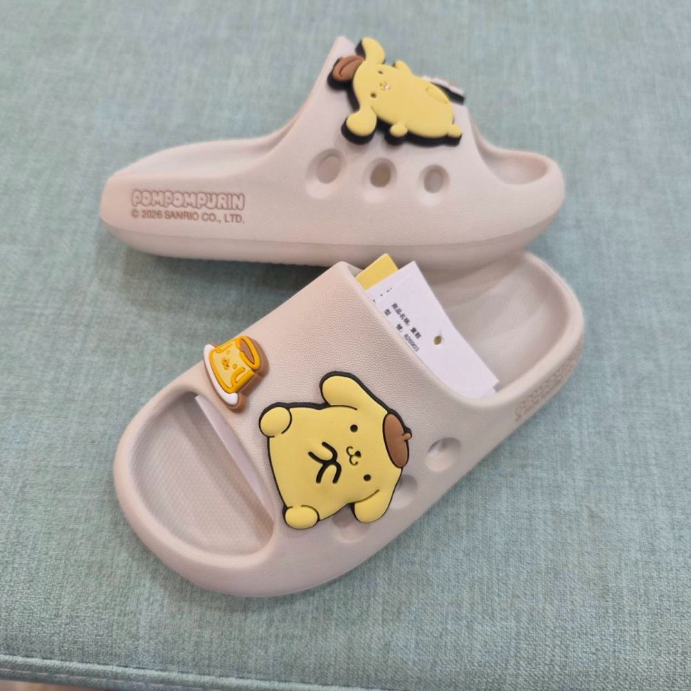 現貨 正版三麗鷗 小朋友拖鞋 15-22 布丁狗 帕恰狗 大耳狗 美樂蒂 庫洛米 防水 室內拖鞋 男童 女童 82690-細節圖7
