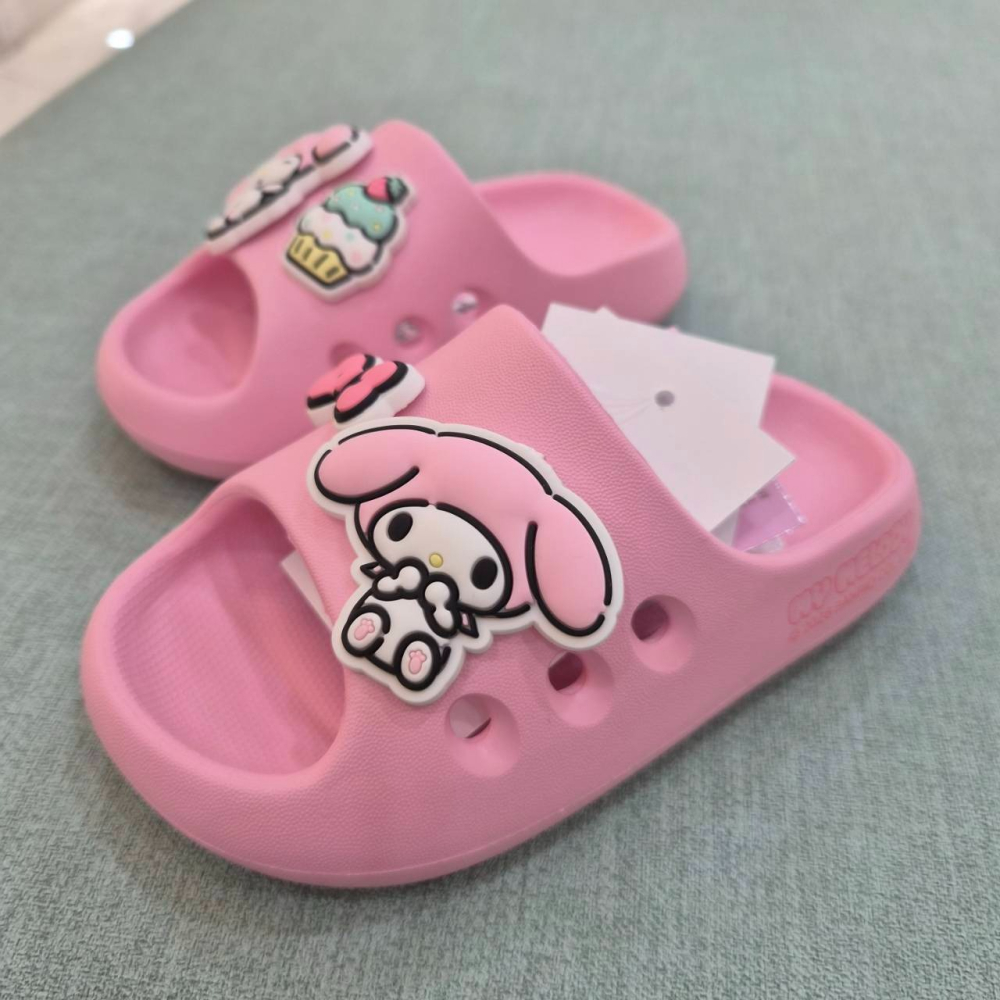 現貨 正版三麗鷗 小朋友拖鞋 15-22 布丁狗 帕恰狗 大耳狗 美樂蒂 庫洛米 防水 室內拖鞋 男童 女童 82690-細節圖9