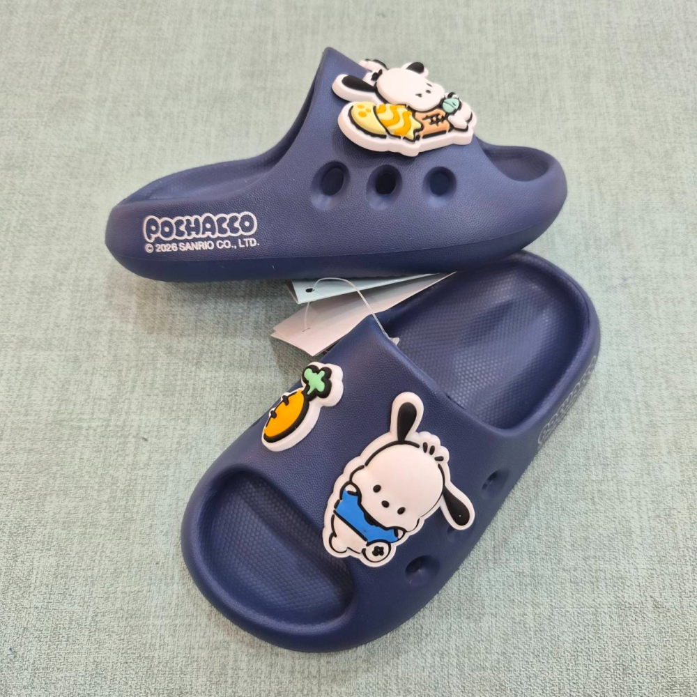 現貨 正版三麗鷗 小朋友拖鞋 15-22 布丁狗 帕恰狗 大耳狗 美樂蒂 庫洛米 防水 室內拖鞋 男童 女童 82690-細節圖11