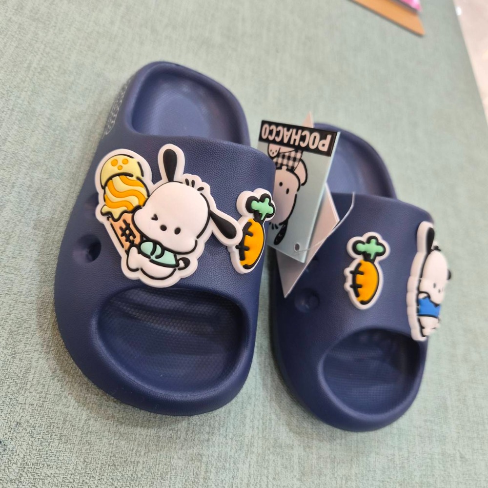 現貨 正版三麗鷗 小朋友拖鞋 15-22 布丁狗 帕恰狗 大耳狗 美樂蒂 庫洛米 防水 室內拖鞋 男童 女童 82690-規格圖11