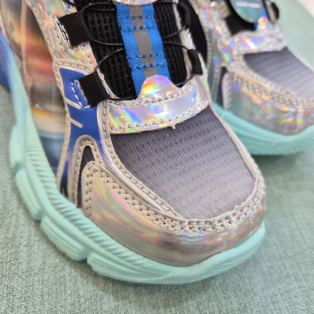 現貨 新幹線變型機器人 男童運動鞋 旋轉扣 正版授權 球鞋 藍色 轉轉鞋 57366 機器人-細節圖5