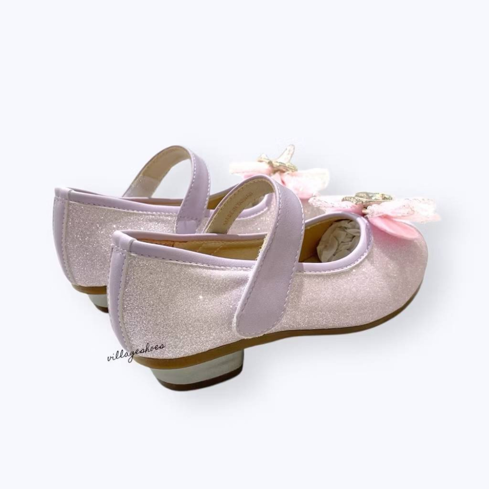 ✨現貨✨兒童 低跟2.5公分 娃娃鞋 公主鞋 台灣製 銀蔥 香水水鑽 網紗蝴蝶結 亮片 魔鬼氈 花童 女童 3506-細節圖8