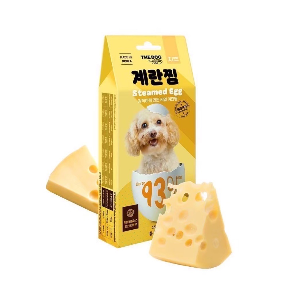 🔥 🔥 寵愛牠🔥 🔥【THE DOG】狗狗新鮮蒸蛋條 15G 單支裝 韓國 93%全蛋 蒸蛋 蛋條 狗零食 添加-細節圖2