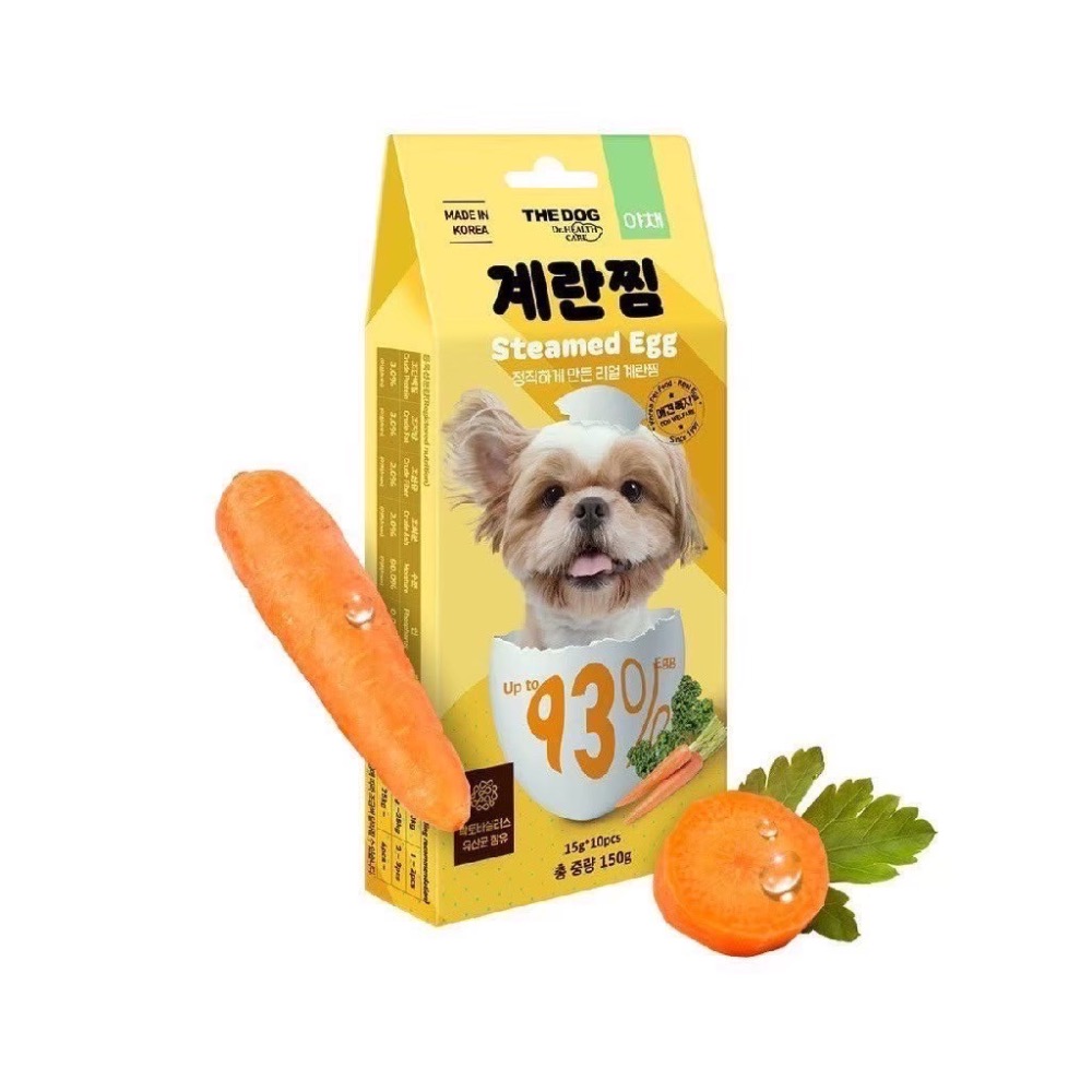 🔥 🔥 寵愛牠🔥 🔥【THE DOG】狗狗新鮮蒸蛋條 15G 單支裝 韓國 93%全蛋 蒸蛋 蛋條 狗零食 添加-細節圖3