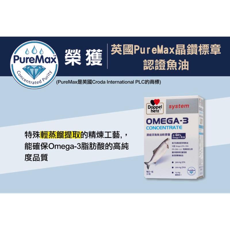 【成吉藥局】Doppelherz德之寶 官方授權藥局Omega-3濃縮深海魚油軟膠囊(30粒/盒)-細節圖2