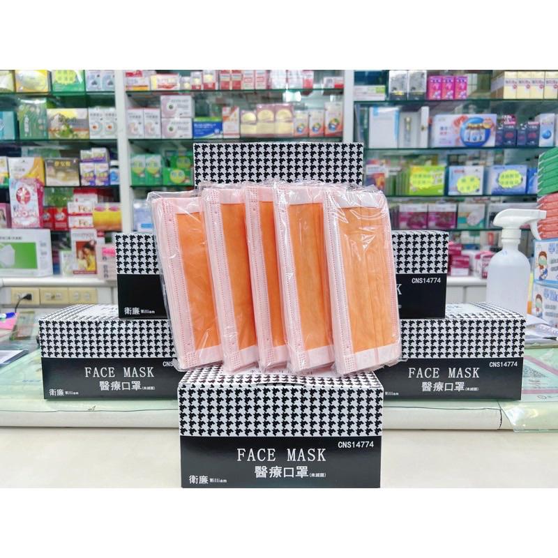 【成吉藥局】衛廉 成人醫療用平面口罩 寬耳帶口罩 平面口罩 寬耳繩口罩 Z摺 白色口罩 純白口罩-細節圖3