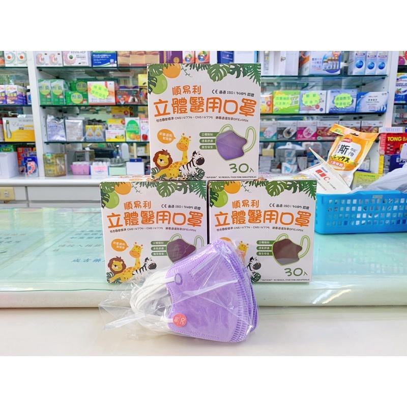 【成吉藥局】順易利 幼童立體耳繩口罩 1-5歲適用口罩 順易利口罩 汽車口罩 小車車-細節圖3