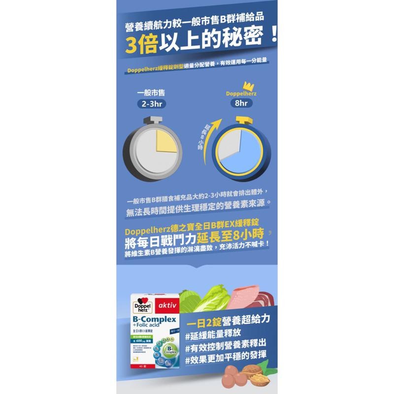 【成吉藥局】Doppelherz德之寶 官方授權藥局 全日B群EX緩釋錠 葉酸-細節圖7