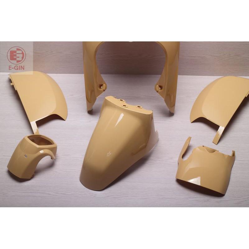附發票-車殼玩家=舊CUXI 100,小錶4C7, 烤漆部份, 奶茶色.機車車殼-EG部品-細節圖2