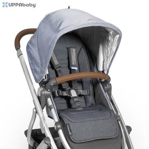 官方直營【UPPAbaby】雙面座椅內墊（灰色／珊瑚粉）-細節圖4