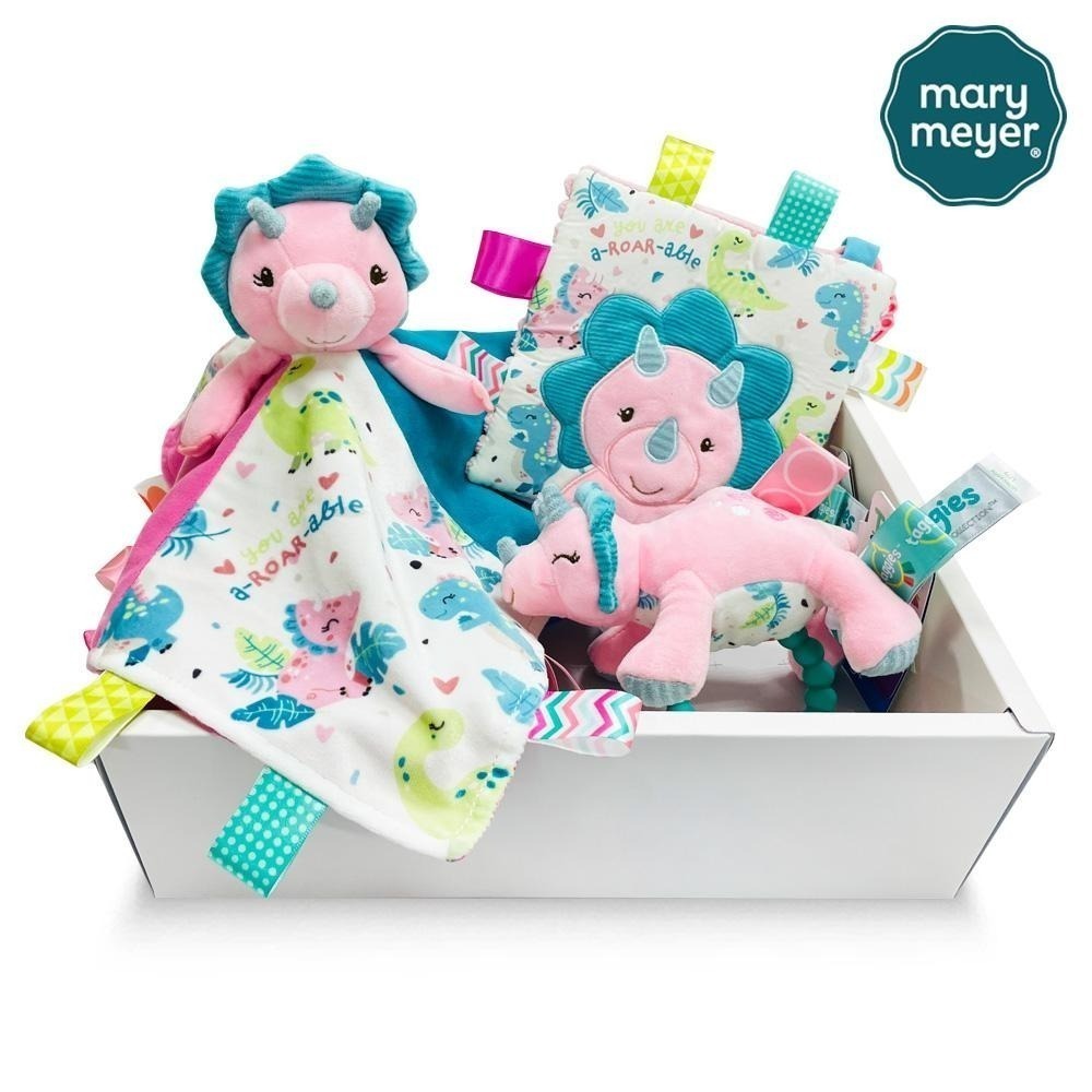 官方直營【MaryMeyer】跳跳角角龍臻藏禮盒(手搖鈴+安撫巾+沙沙紙)-細節圖2