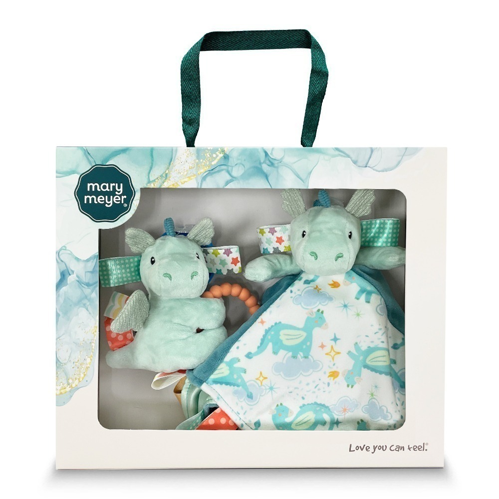 官方直營【MaryMeyer】小飛龍經典禮盒(標籤親膚安撫巾+標籤手搖鈴)-細節圖2