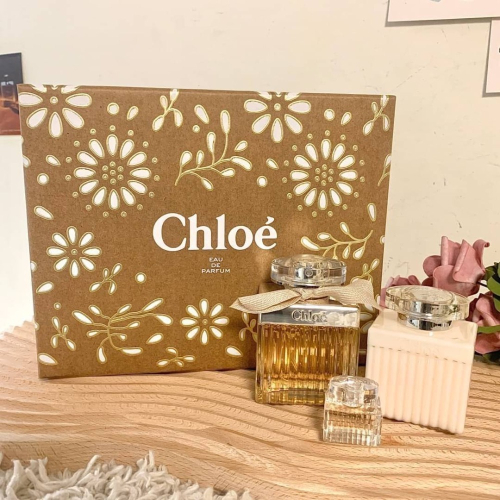 【CHLOE】 同名 女性淡香精禮盒(淡香精75ML+淡香精5ML+身體乳100ML)