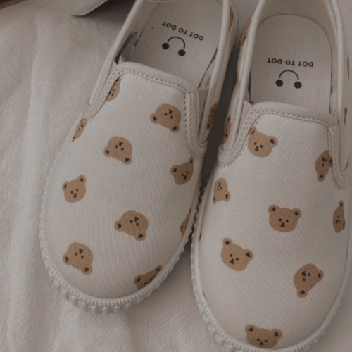 韓國母嬰品牌DTD 零碼出清 品牌熊熊懶人帆布鞋