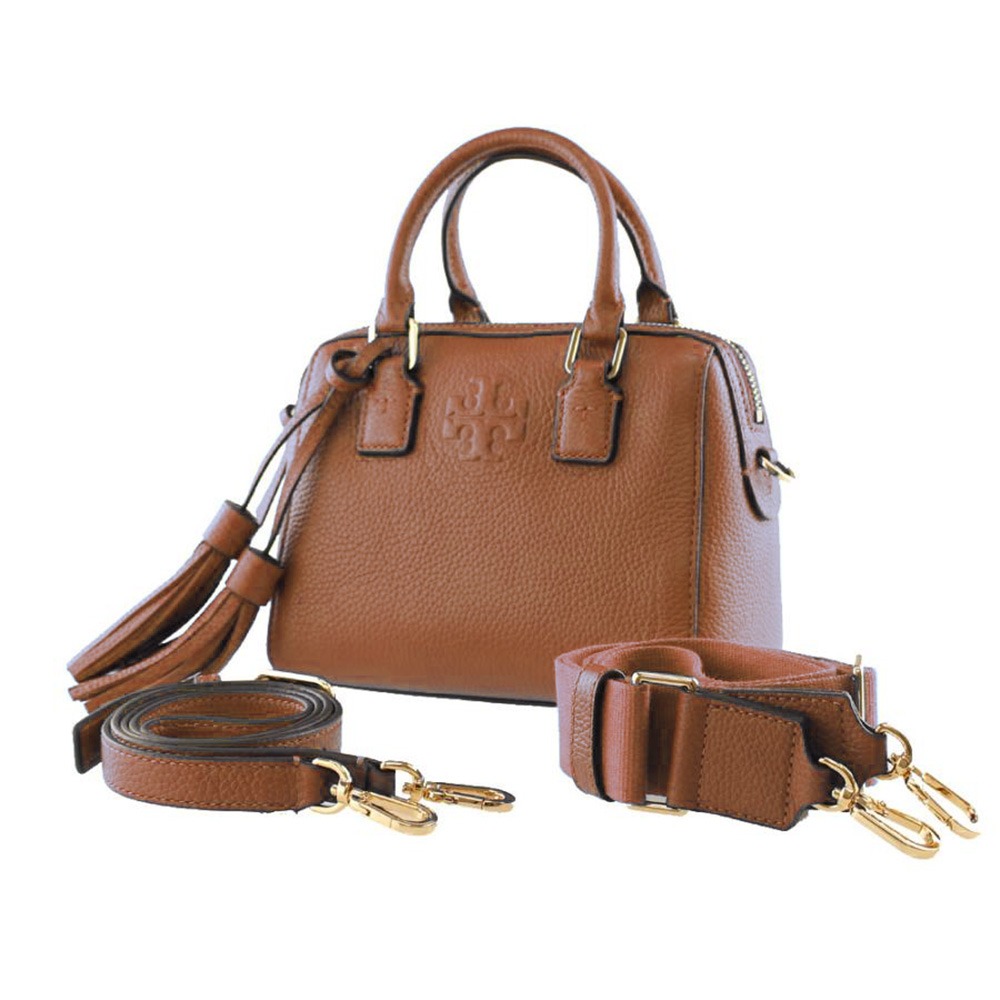 【TORY BURCH】素面皮革兩用包-駝-細節圖2