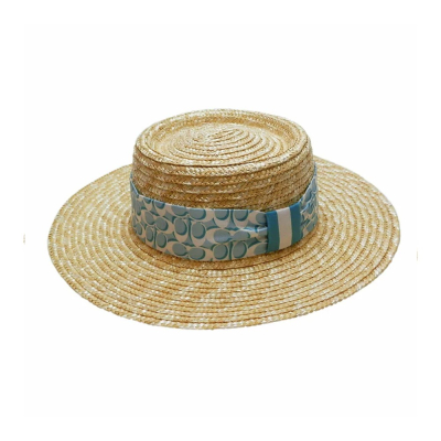 【COACH】造型草帽-卡其藍