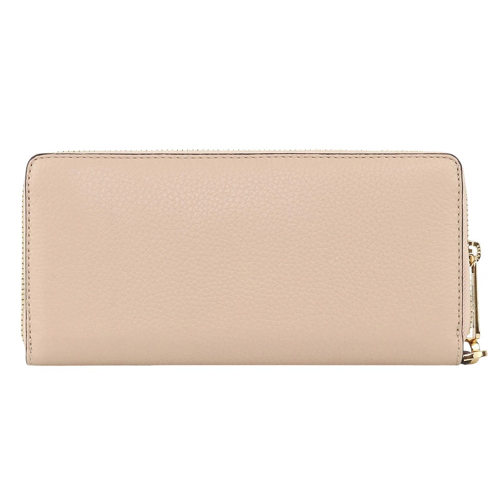 【MICHAEL KORS】鵝卵石紋皮革拉鍊長夾-奶茶-細節圖3