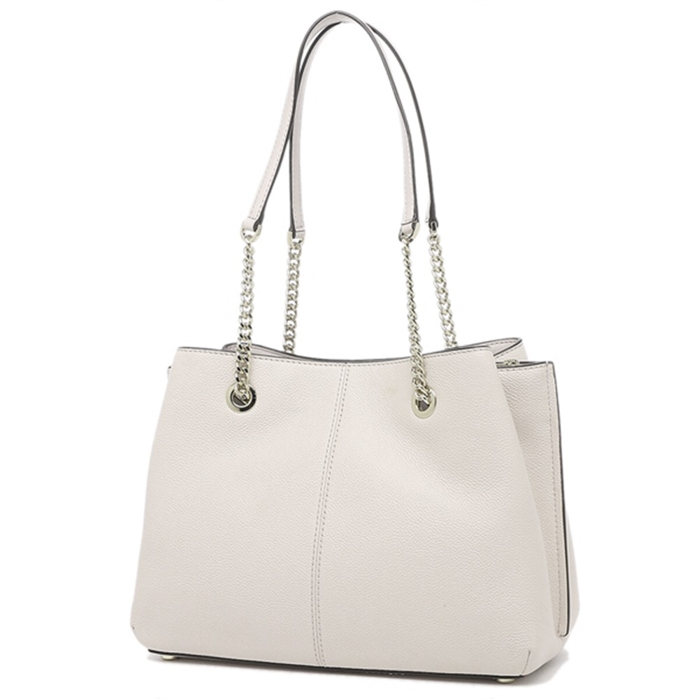 【MICHAEL KORS】素面皮革鏈帶肩背包-白-細節圖3