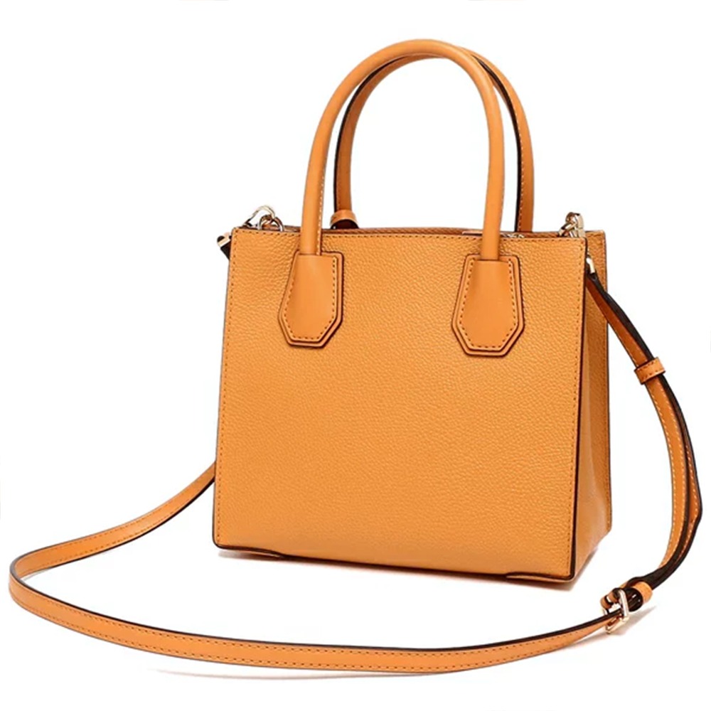 【MICHAEL KORS】素面皮革兩用包-桔黃-細節圖3