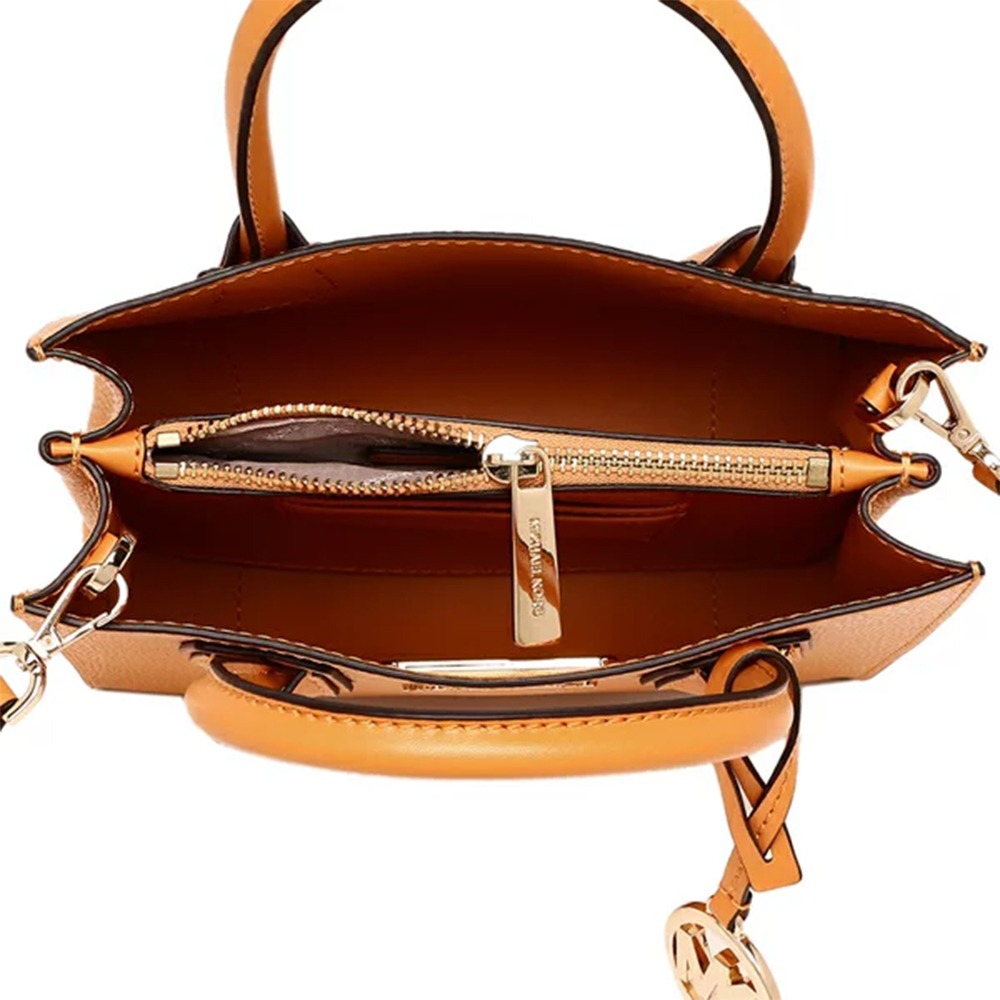 【MICHAEL KORS】素面皮革兩用包-桔黃-細節圖4