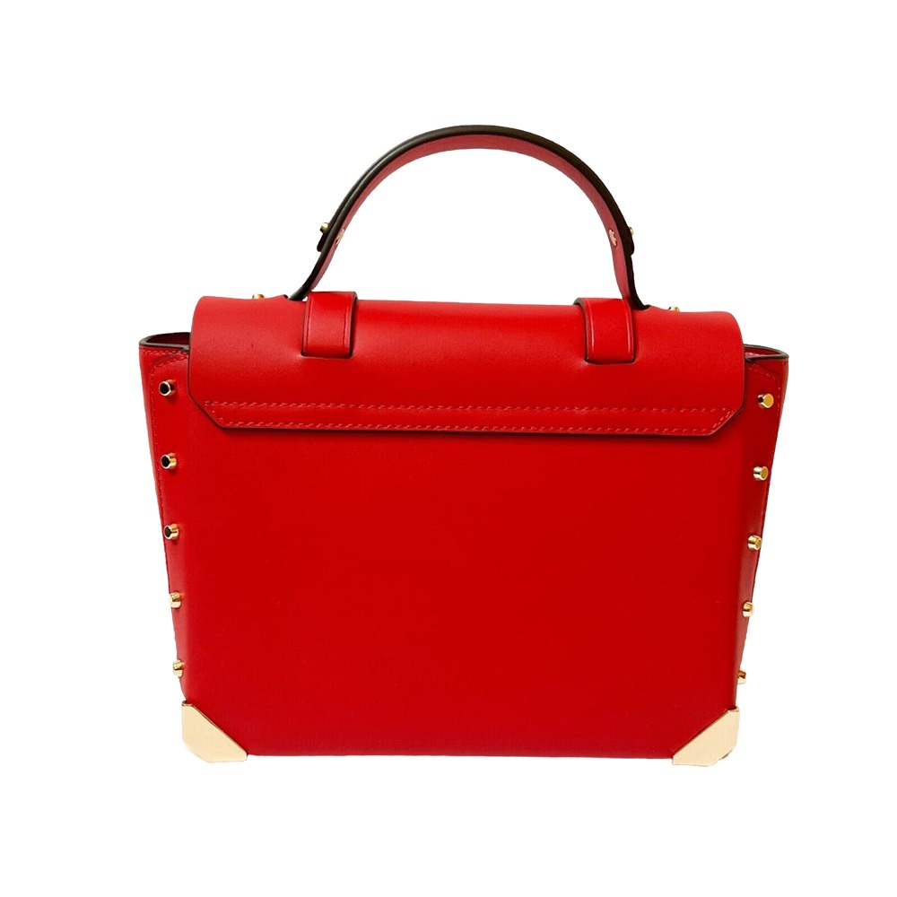 【MICHAEL KORS】造型皮革翻蓋兩用包-紅-細節圖2