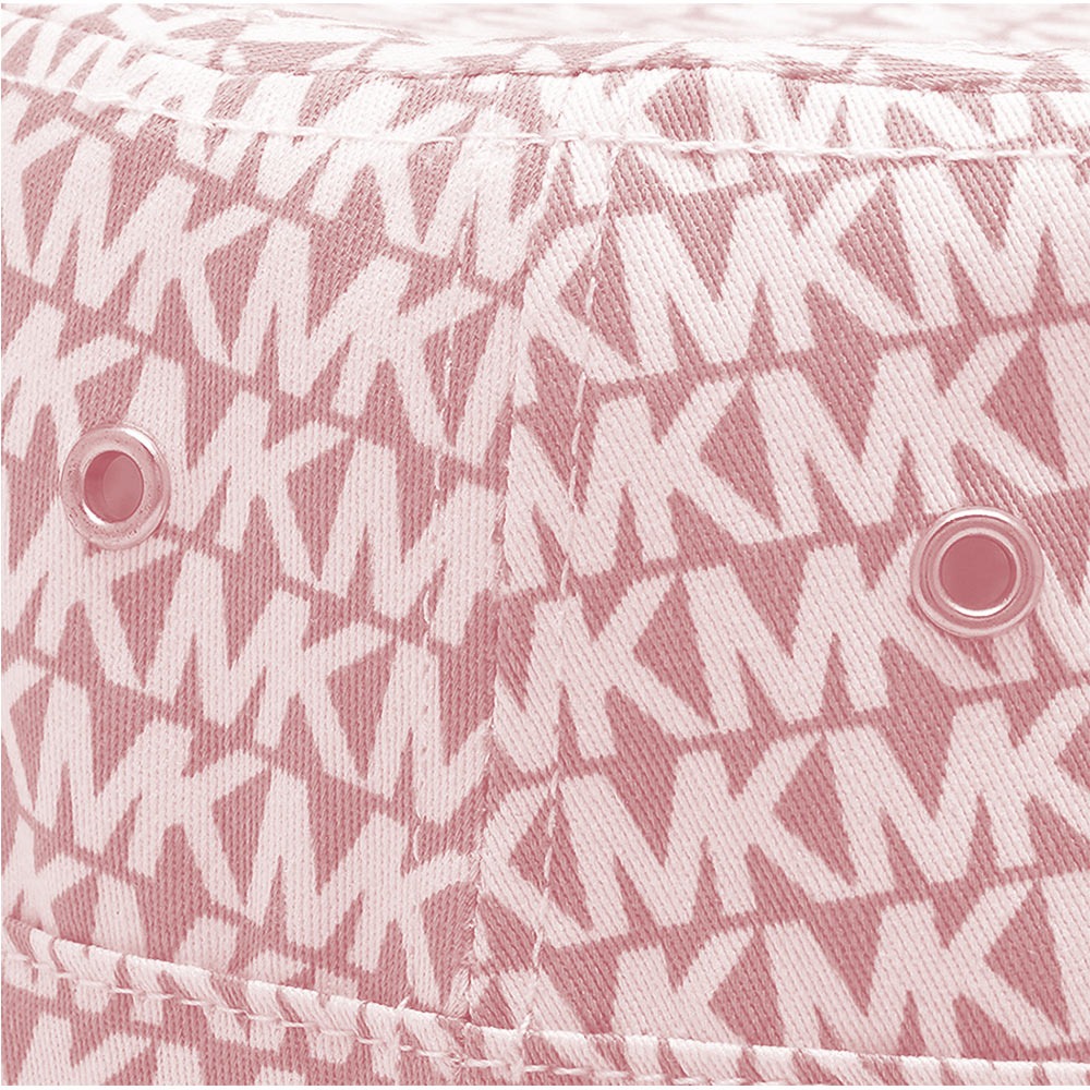 【MICHAEL KORS】滿版logo帆布帽子-粉紅色-細節圖4