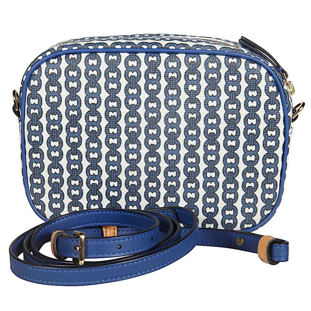 【TORY BURCH】印花尼龍斜背包-深藍色-細節圖3