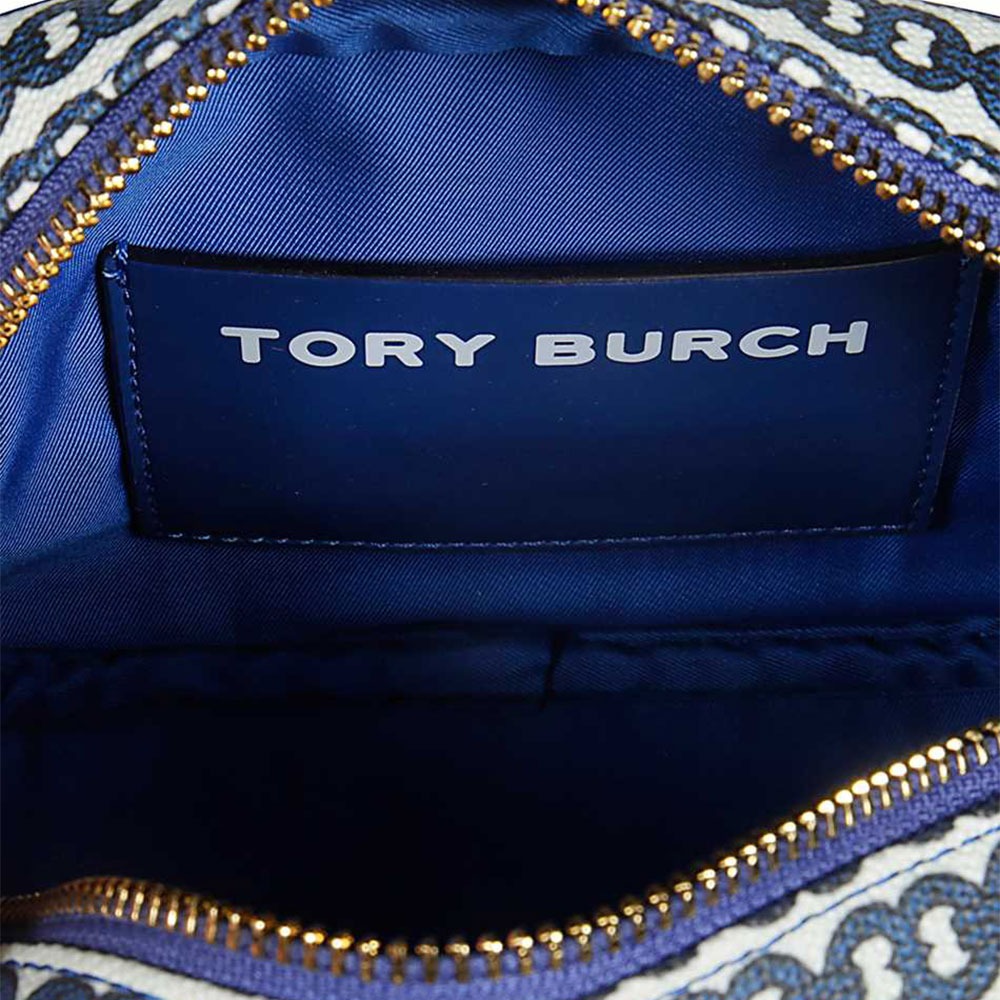 【TORY BURCH】印花尼龍斜背包-深藍色-細節圖4