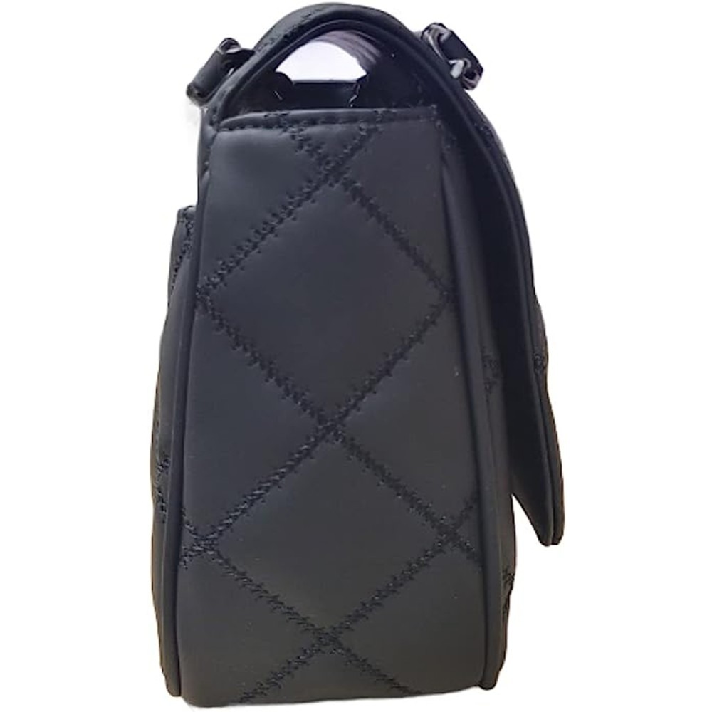 【TORY BURCH】菱格紋皮革斜背包-霧黑-細節圖2