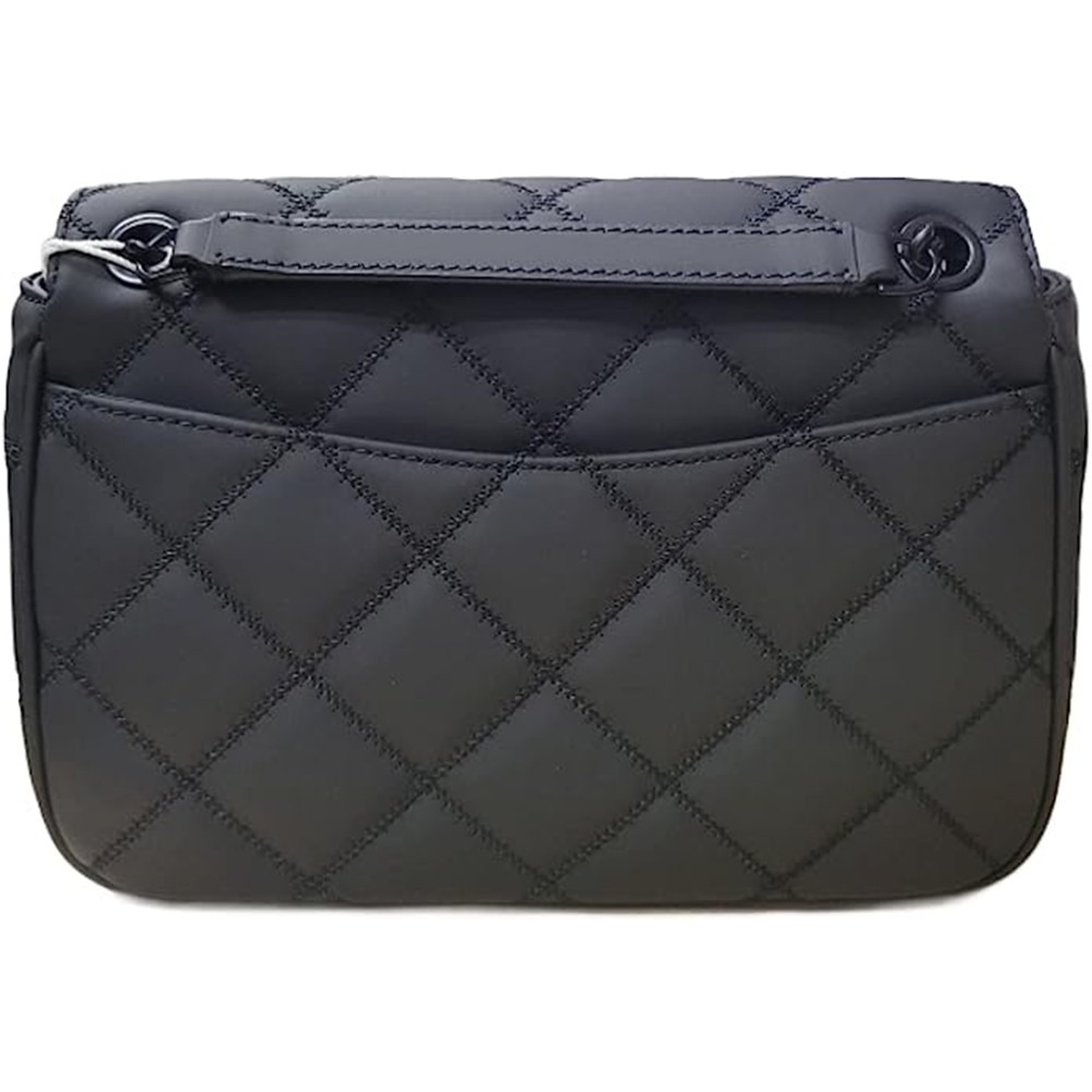 【TORY BURCH】菱格紋皮革斜背包-霧黑-細節圖3