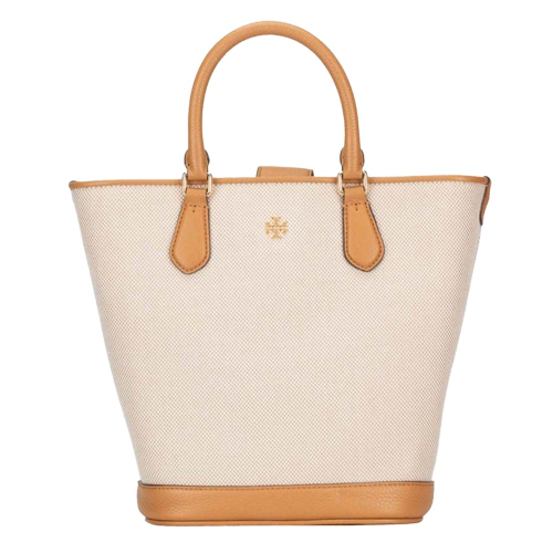 【TORY BURCH】簡約麻布托特包-卡其