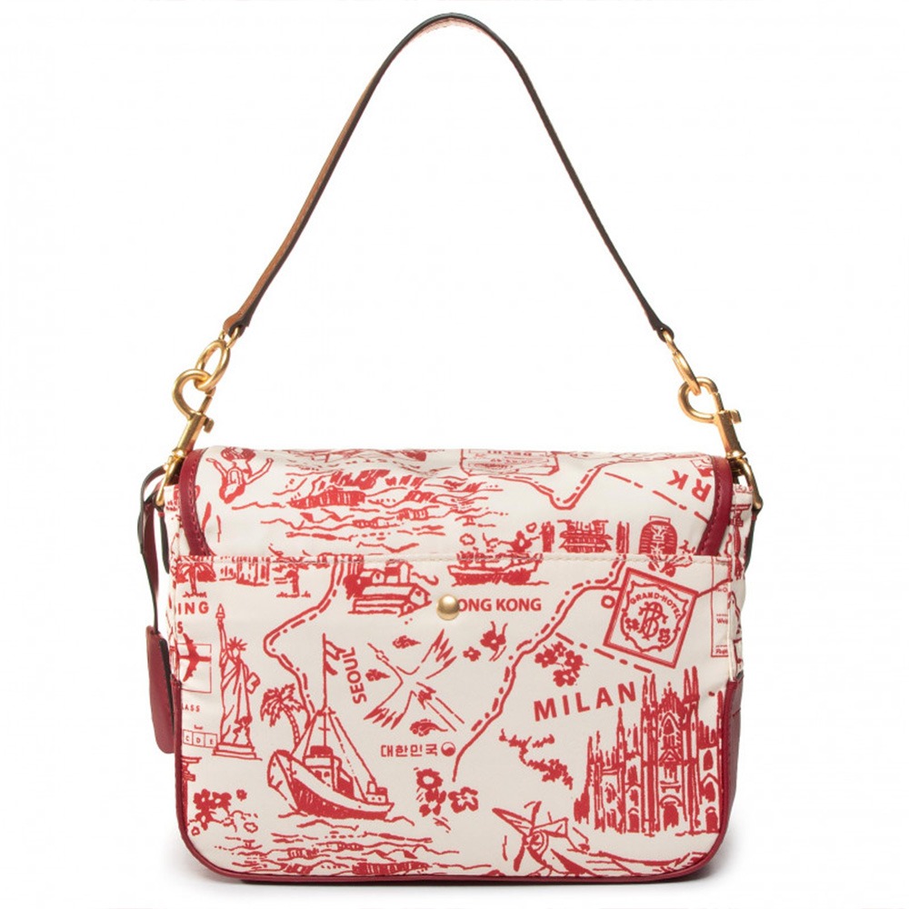 【TORY BURCH】翻蓋尼龍相機包-地圖-細節圖3