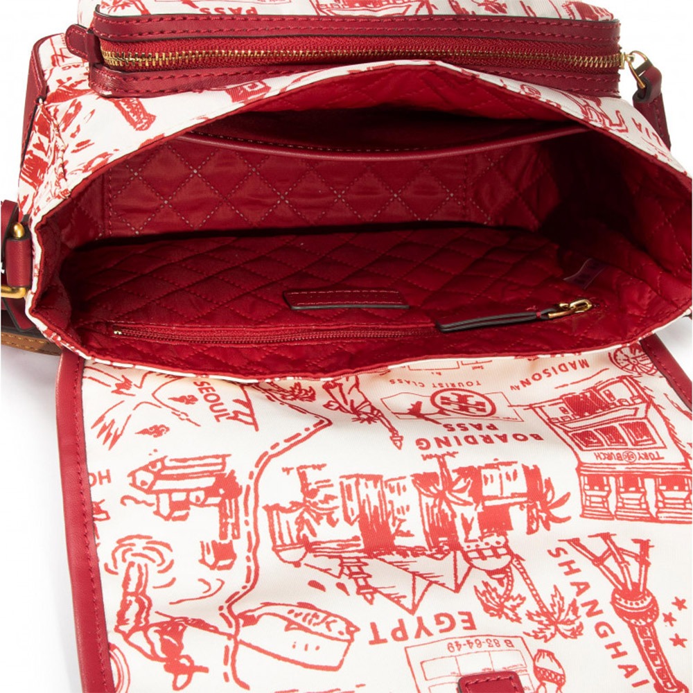 【TORY BURCH】翻蓋尼龍相機包-地圖-細節圖4