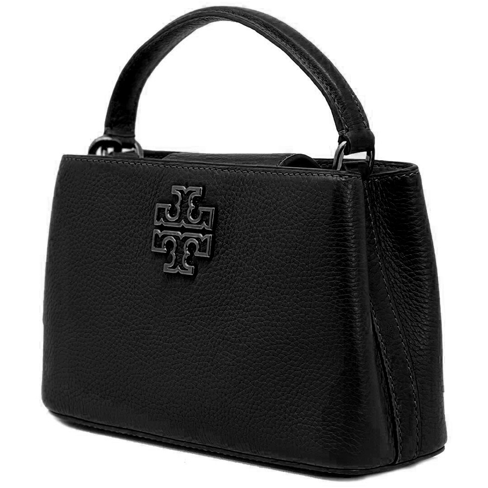 【Tory Burch】雙T-LOGO皮革兩用包-黑-細節圖2