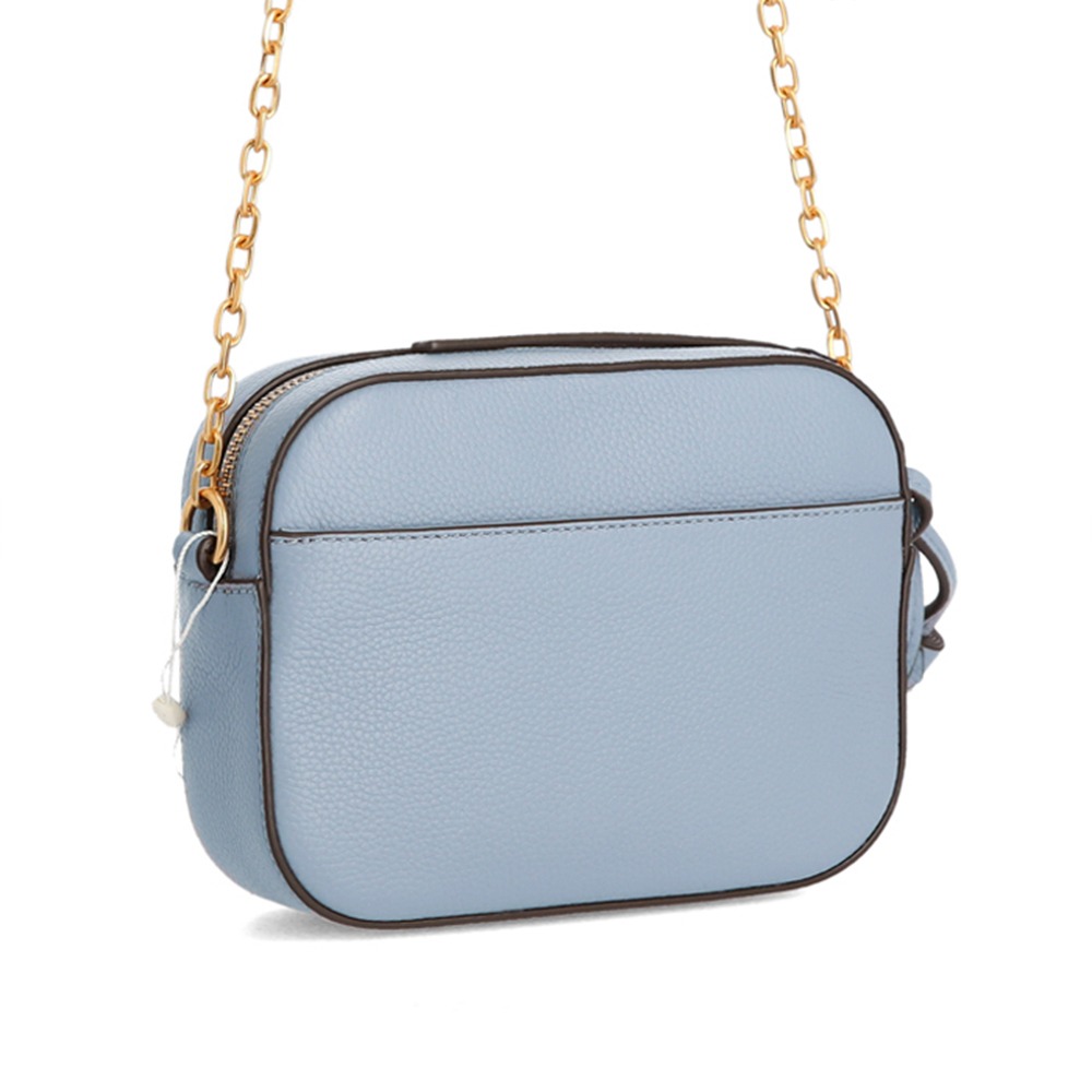 【Tory Burch】流蘇皮革斜背包-水藍-細節圖2