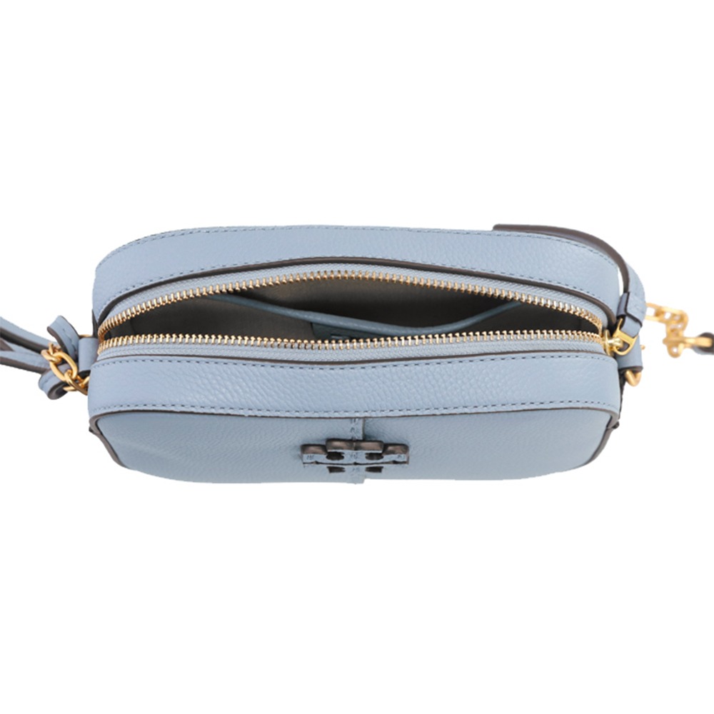 【Tory Burch】流蘇皮革斜背包-水藍-細節圖4