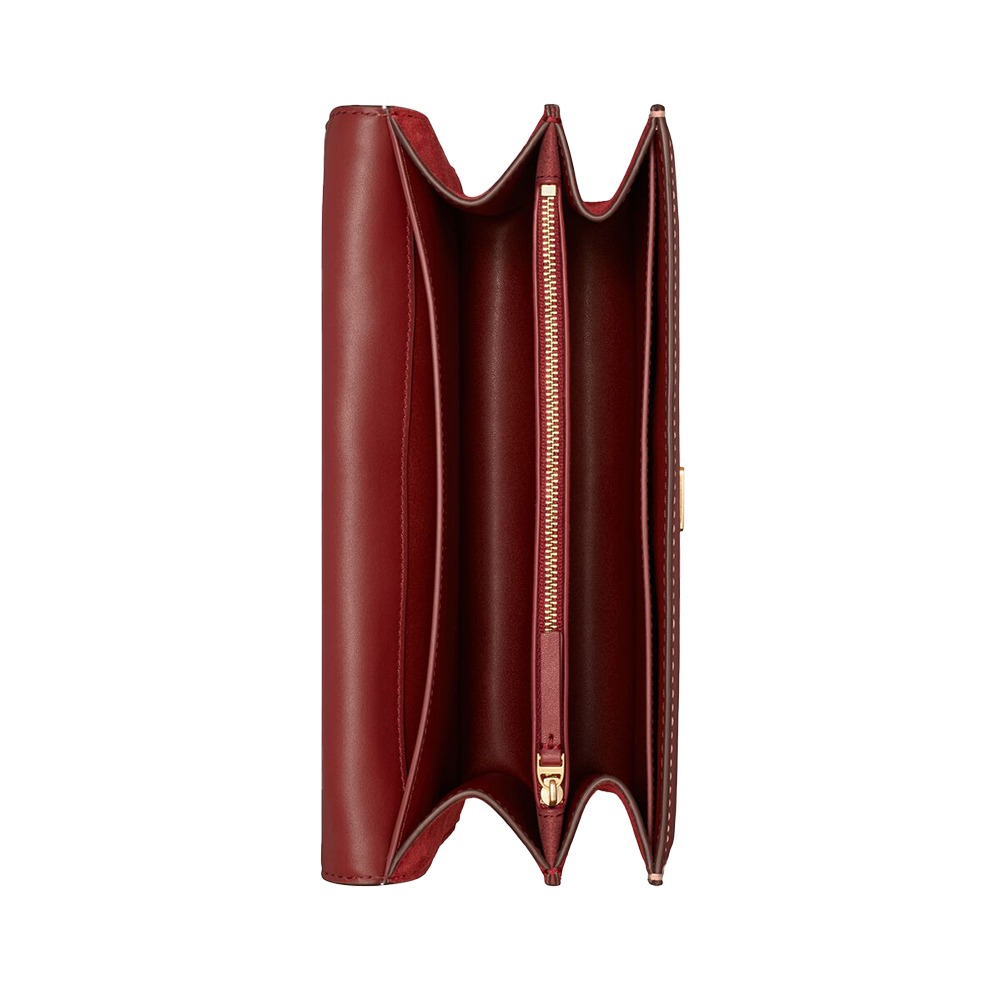 【Tory burch】印花拼接皮革刺繡斜背包-老虎-細節圖3