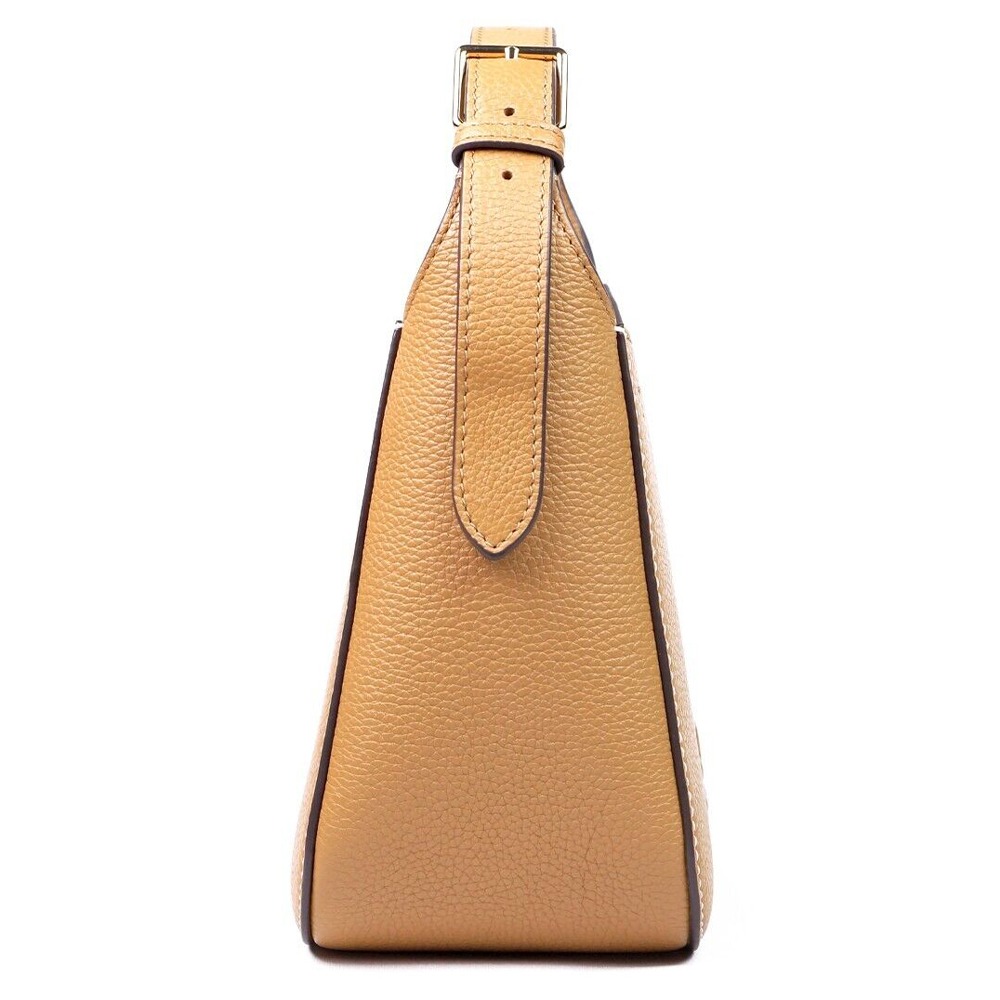 【Tory burch】素面皮革斜背肩背包-駝-細節圖2