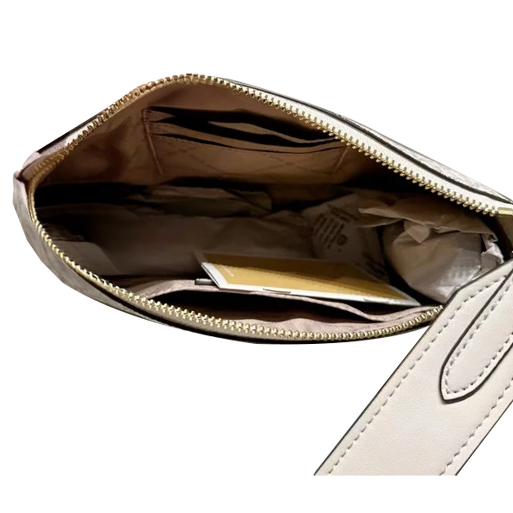 【MICHAEL KORS】滿版LOGO三合一皮革斜背包-香草白-細節圖4