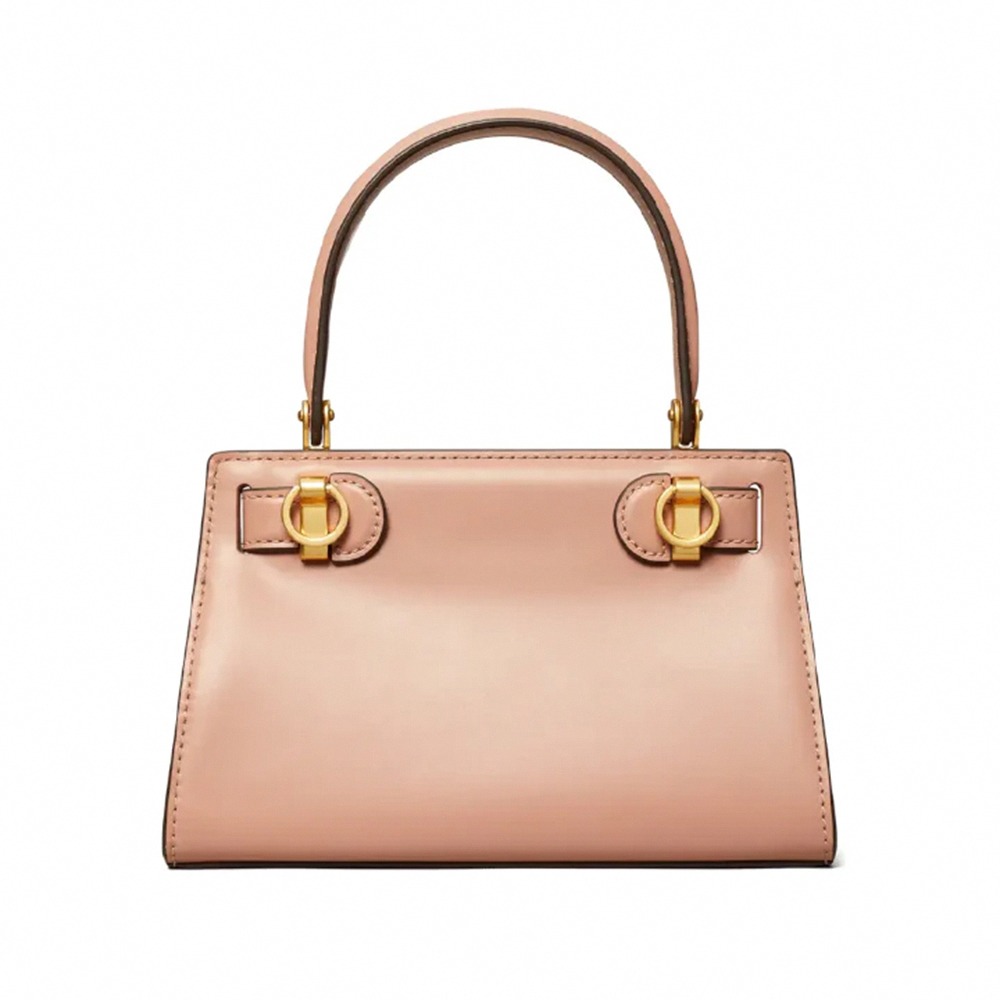 【TORY BURCH】小號鎖釦皮革兩用包-粉-細節圖3