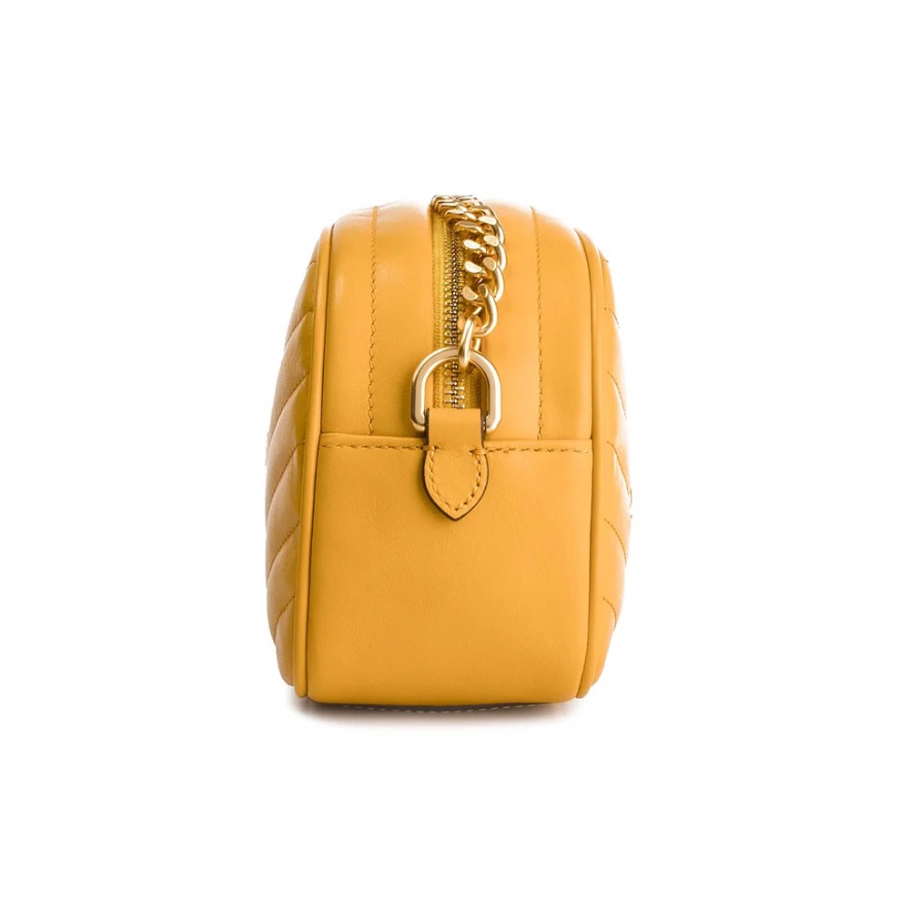 【TORY BURCH】縫線皮革相機斜背包-黃-細節圖3